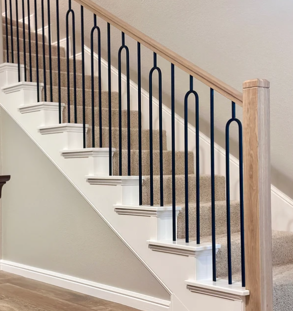 Oval Split Iron Baluster in Squared Tube image 5