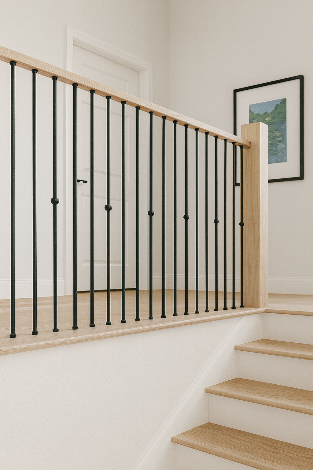 Sphere Iron Baluster Satin Black