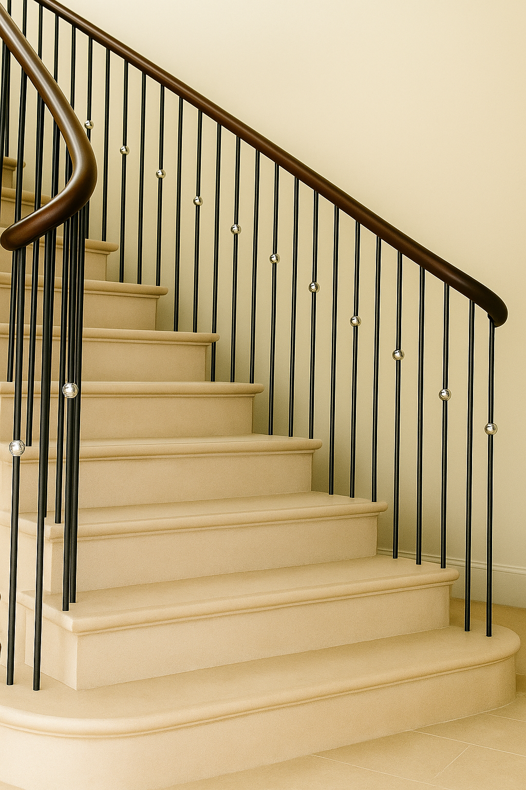 Sphere Iron Baluster in Chrome
