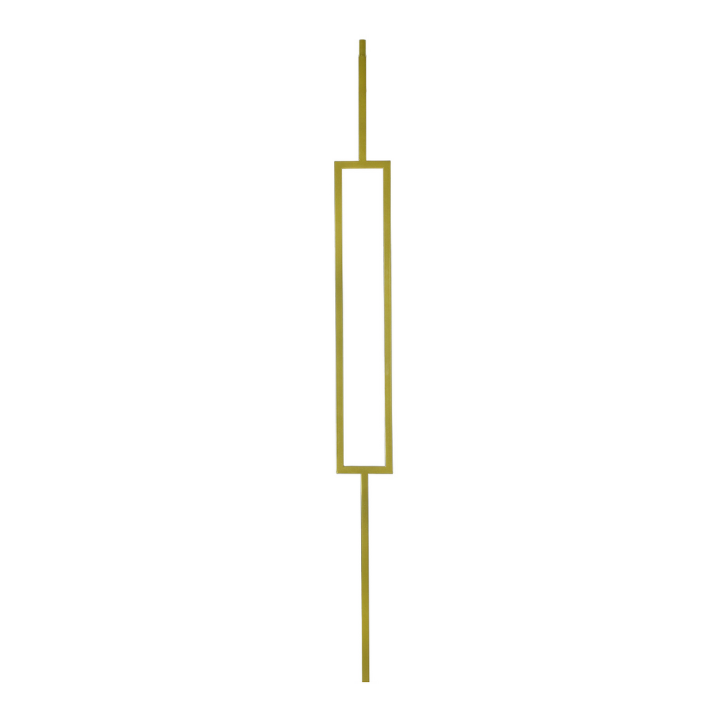Single Rectangle Iron Baluster in Olde Brass