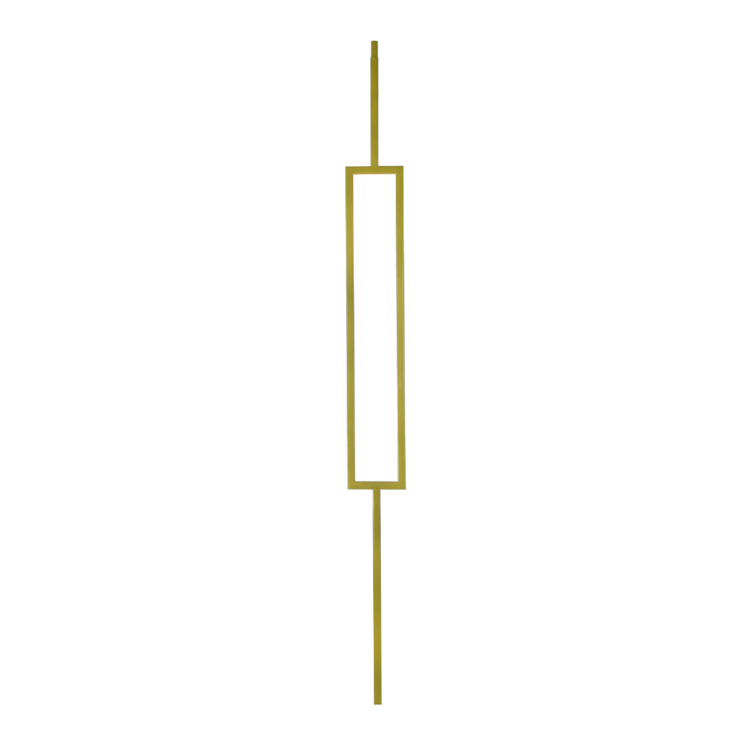 Single Rectangle Iron Baluster in Olde Brass