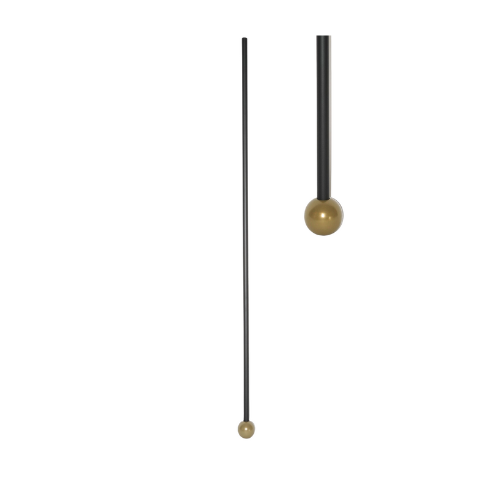 Aurea Orb Plain Round Bar Iron Baluster