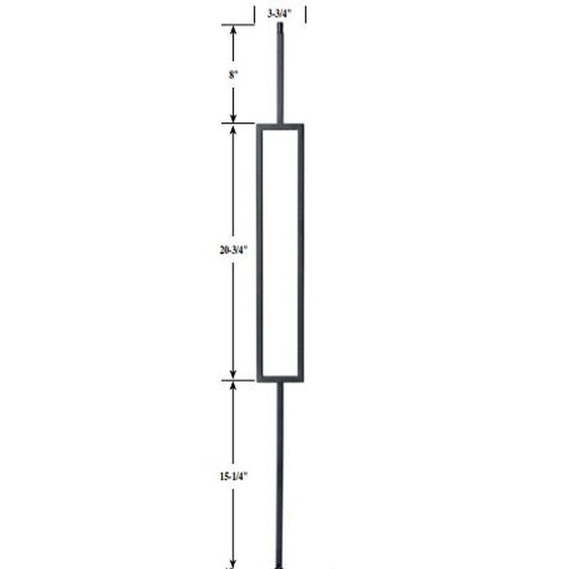 Single Rectangle Iron Baluster image 1