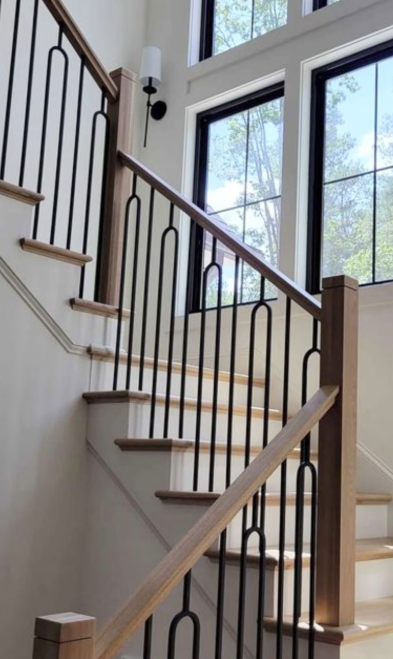 Oval Split Iron Baluster in Squared Tube image 3