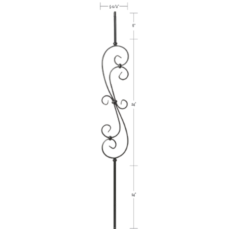 Skinny Scroll Iron Baluster image 1