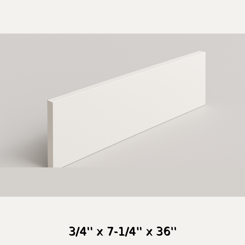 White Primed Pine Stair Riser  3/4″ x 7 1/4″ x 36″